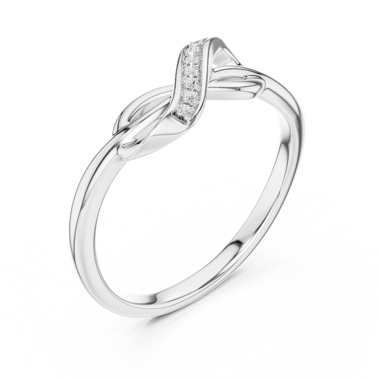 Diamond ring with Infinity loop