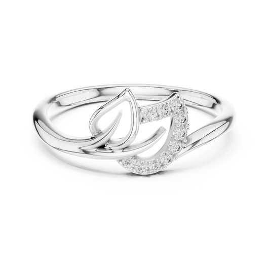 Twin Leaves Diamond Ring