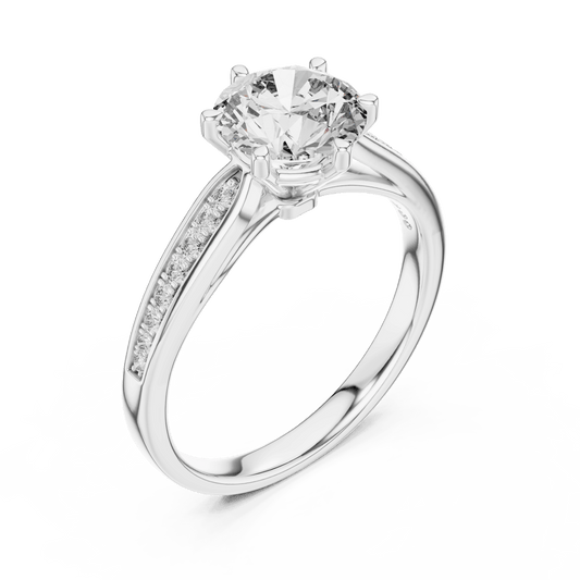 Eternity ring studded with Cushion cut diamonds