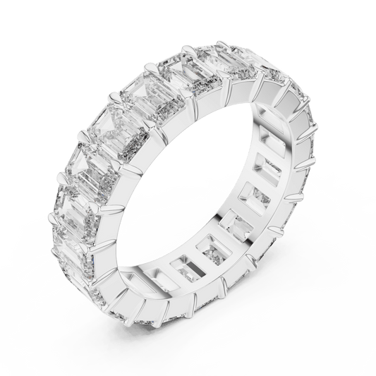 Eternity ring studded with Cushion cut diamonds