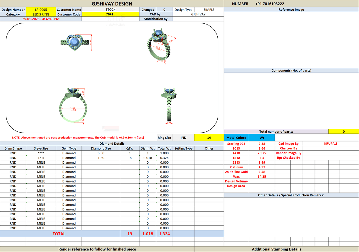 Diamond Ring - LR95SEA